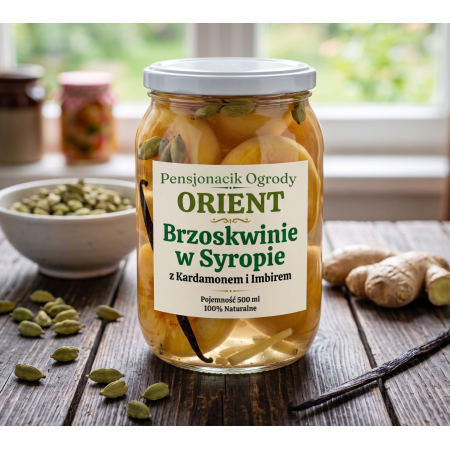 Brzoskwinie w Syropie z nutą Wanilii i Kardamonu