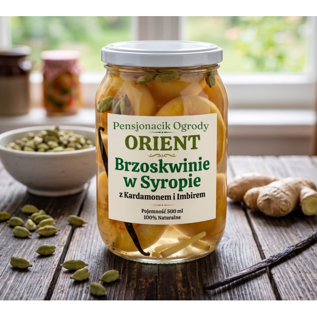 Brzoskwinie w Syropie z nutą Wanilii i Kardamonu