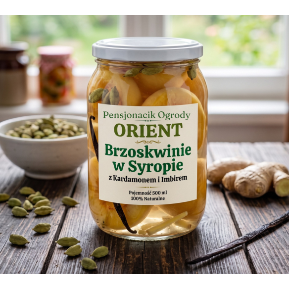Brzoskwinie w Syropie z nutą Wanilii i Kardamonu